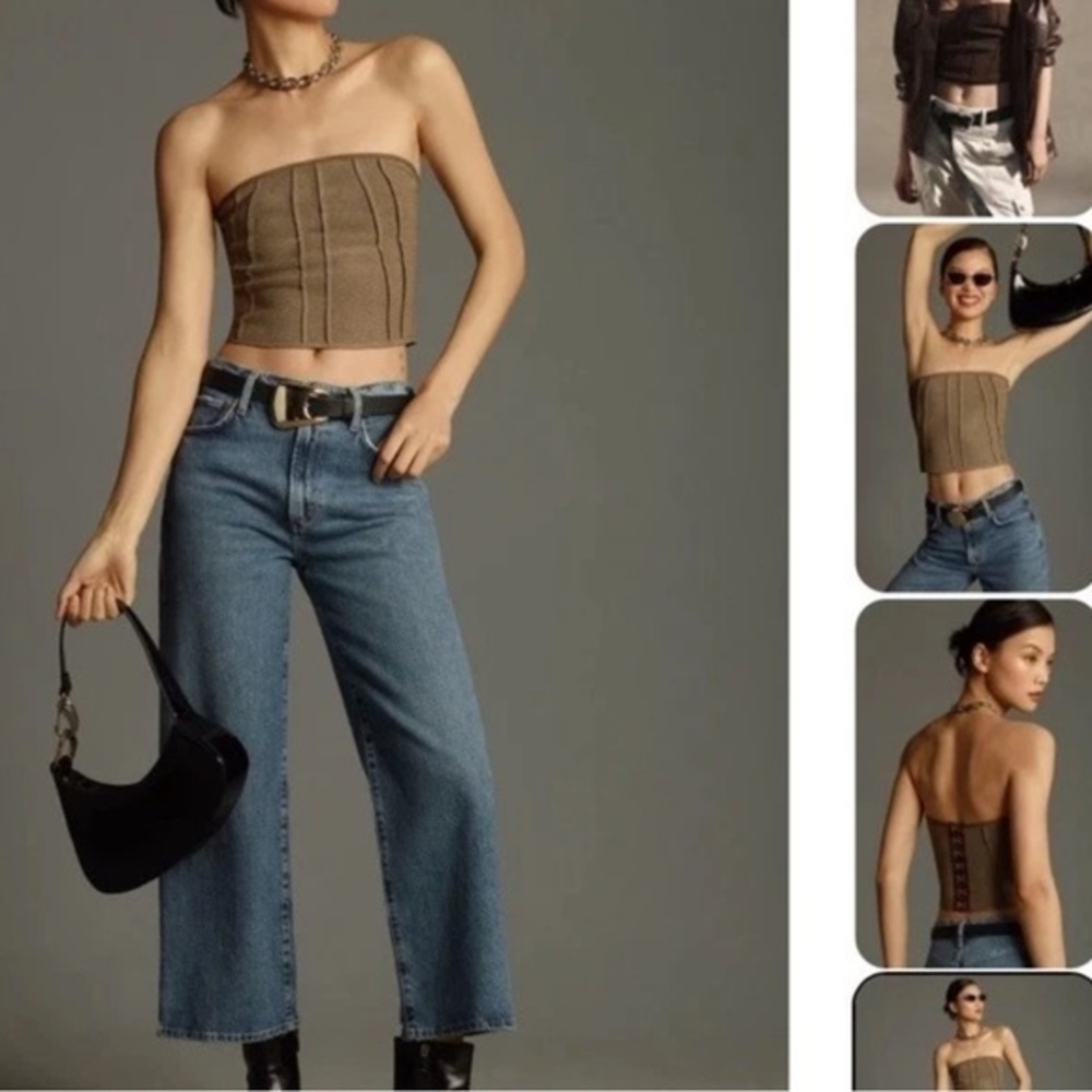 Anthropologie Pilcro Corset Sweater large